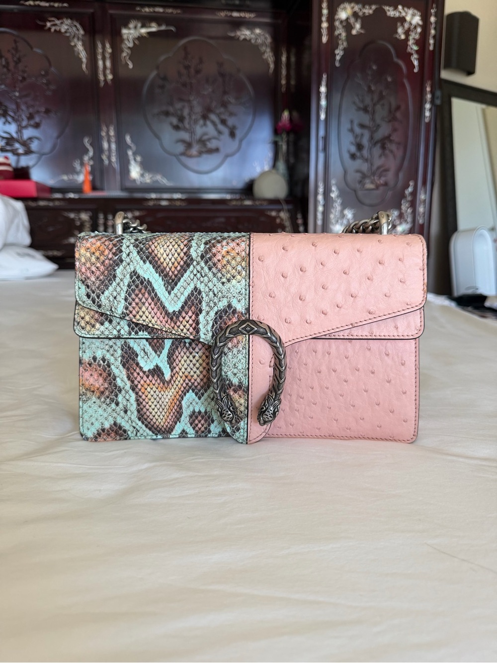 Gucci Dionysus Medium Ostrich & Python Bag - Extremely Rare